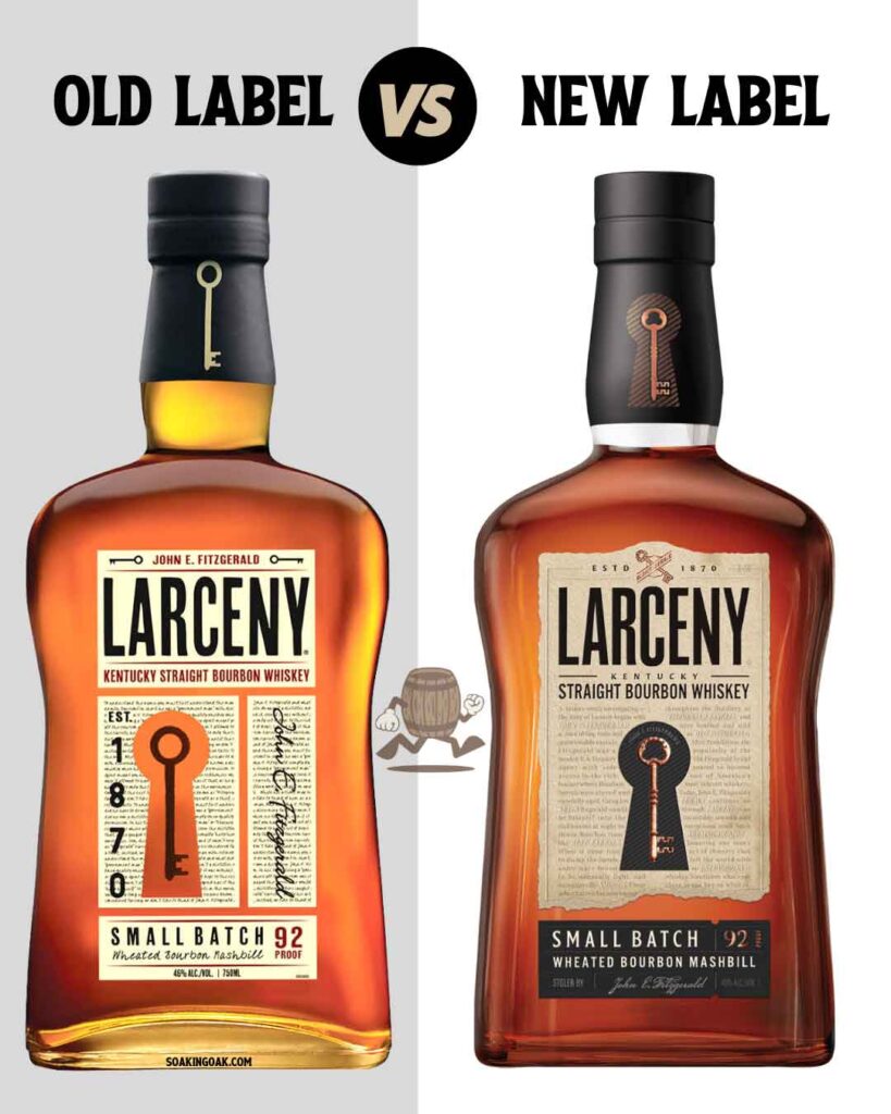 Larceny Small Batch Label Old vs New